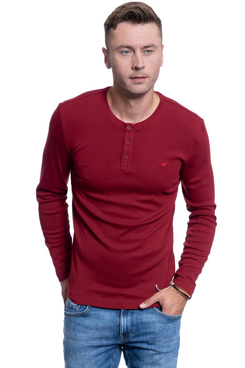 MĘSKA KOSZULA Z DŁUGIMI RĘKAWAMI MUSTANG ANTON BASIC HENLEY 1009248 7194