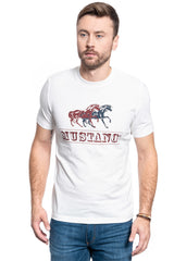 MĘSKI T-SHIRT MUSTANG T SHIRT Alex C Iconic CLOUD DANCER 1009377 2020