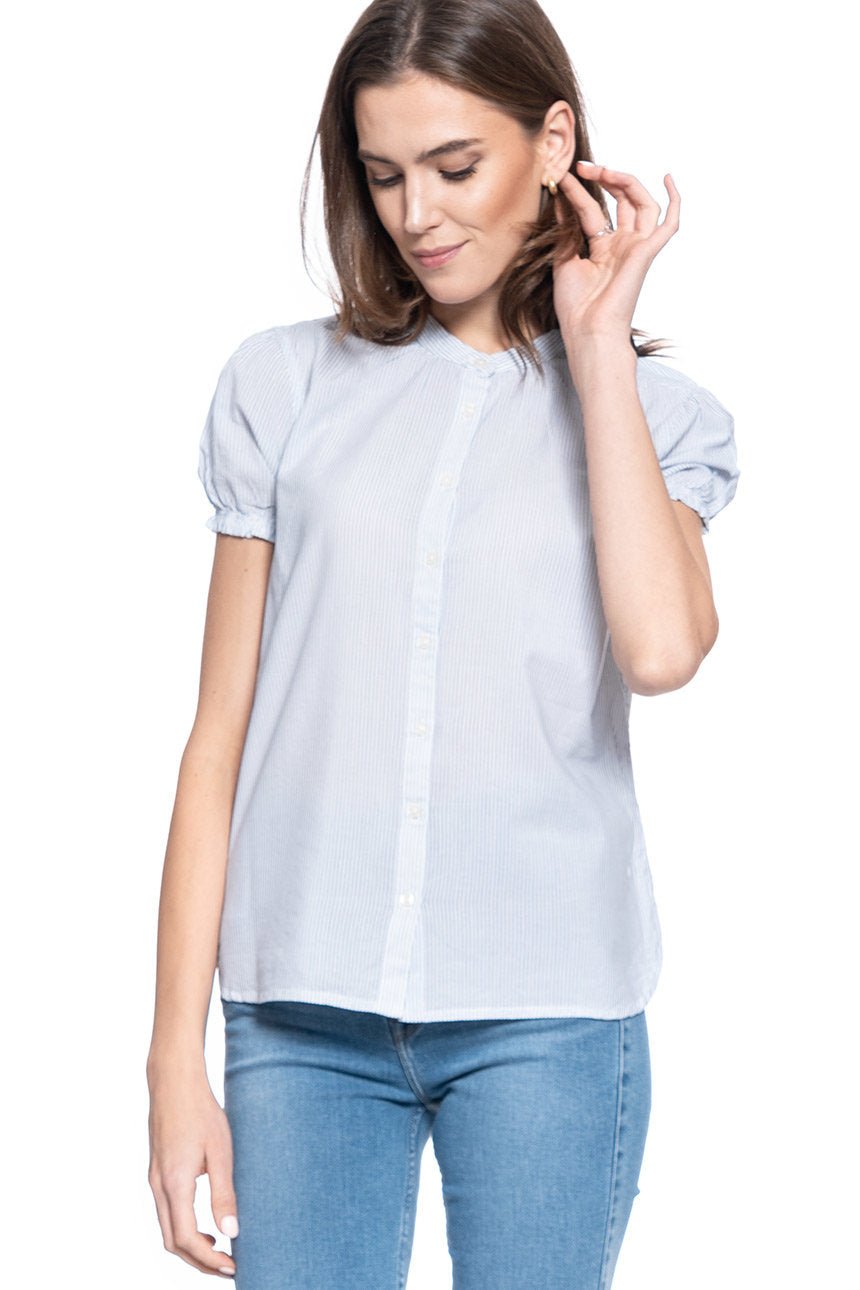 DAMSKA KOSZULA KRÓTKI RĘKAW MUSTANG ELSA BASIC BLOUSE 1009453 11723