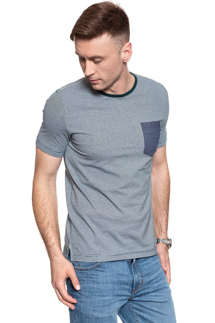 MĘSKI T-SHIRT MUSTANG ALEX C STRIPE + CP 1009493 11669