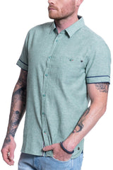 MĘSKA KOSZULA MATERIAŁOWA MUSTANG CHRIS LINEN SHIRT 1009579 6398