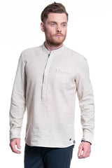 MĘSKA KOSZULA MATERIAŁOWA MUSTANG CASPER LINEN SHIRT 1009583 4014