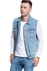 MĘSKI BEZRĘKAWNIK JEANSOWY MUSTANG BIKER VEST 1009610 5000 210