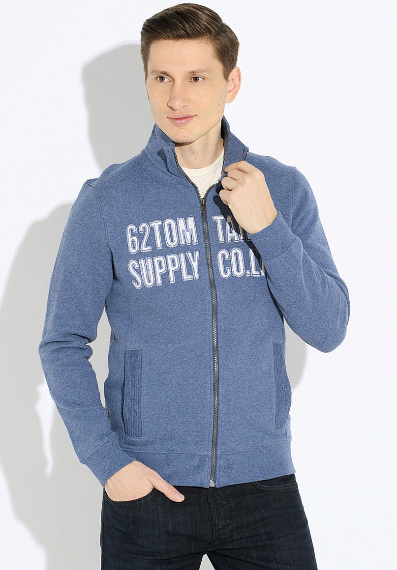 BLUZA TOM TAILOR STAND-UP LOGO SWEATJACKET 25287260910 COL. 1000