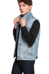 MĘSKI BEZRĘKAWNIK JEANSOWY MUSTANG Biker Vest 1009637 5000 217