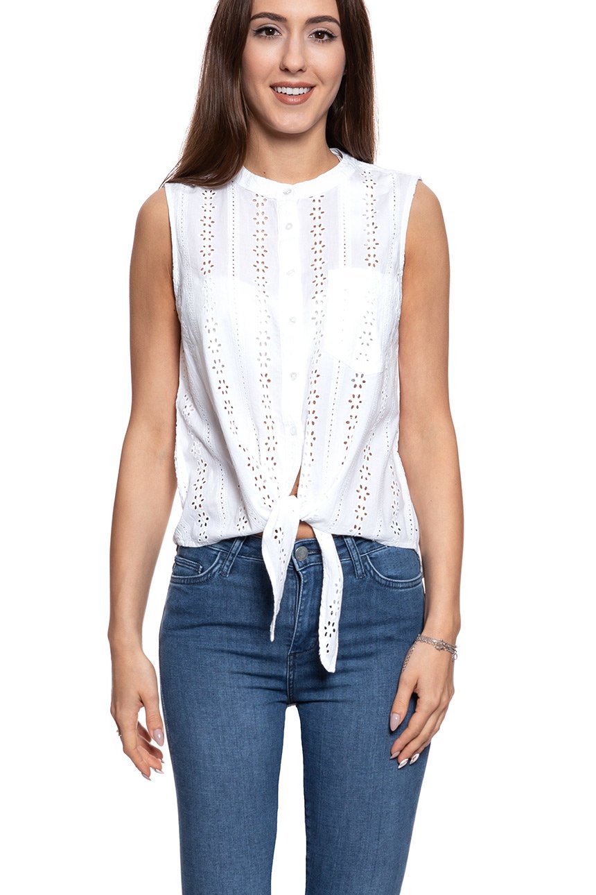 MUSTANG Knotted Lace Top 1009693 2045