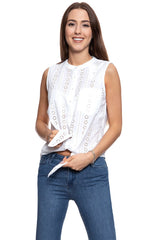 MUSTANG Knotted Lace Top 1009693 2045