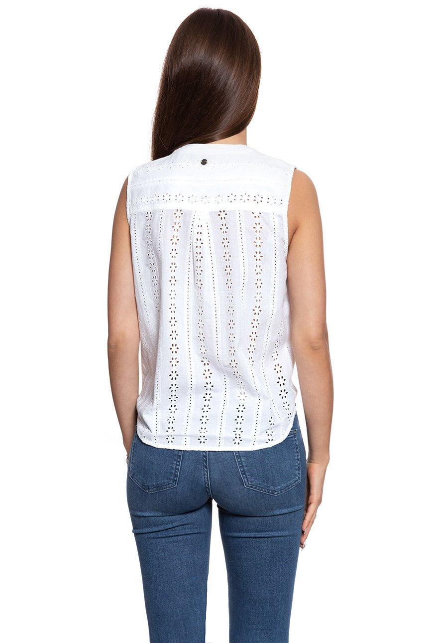 MUSTANG Knotted Lace Top 1009693 2045