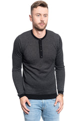 SWETER MĘSKI MUSTANG Emil Henley BLACK 1009784 4142