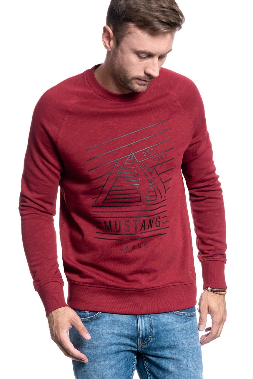 BLUZA MĘSKA MUSTANG Ben C Logo BIKING RED 1009801 7145