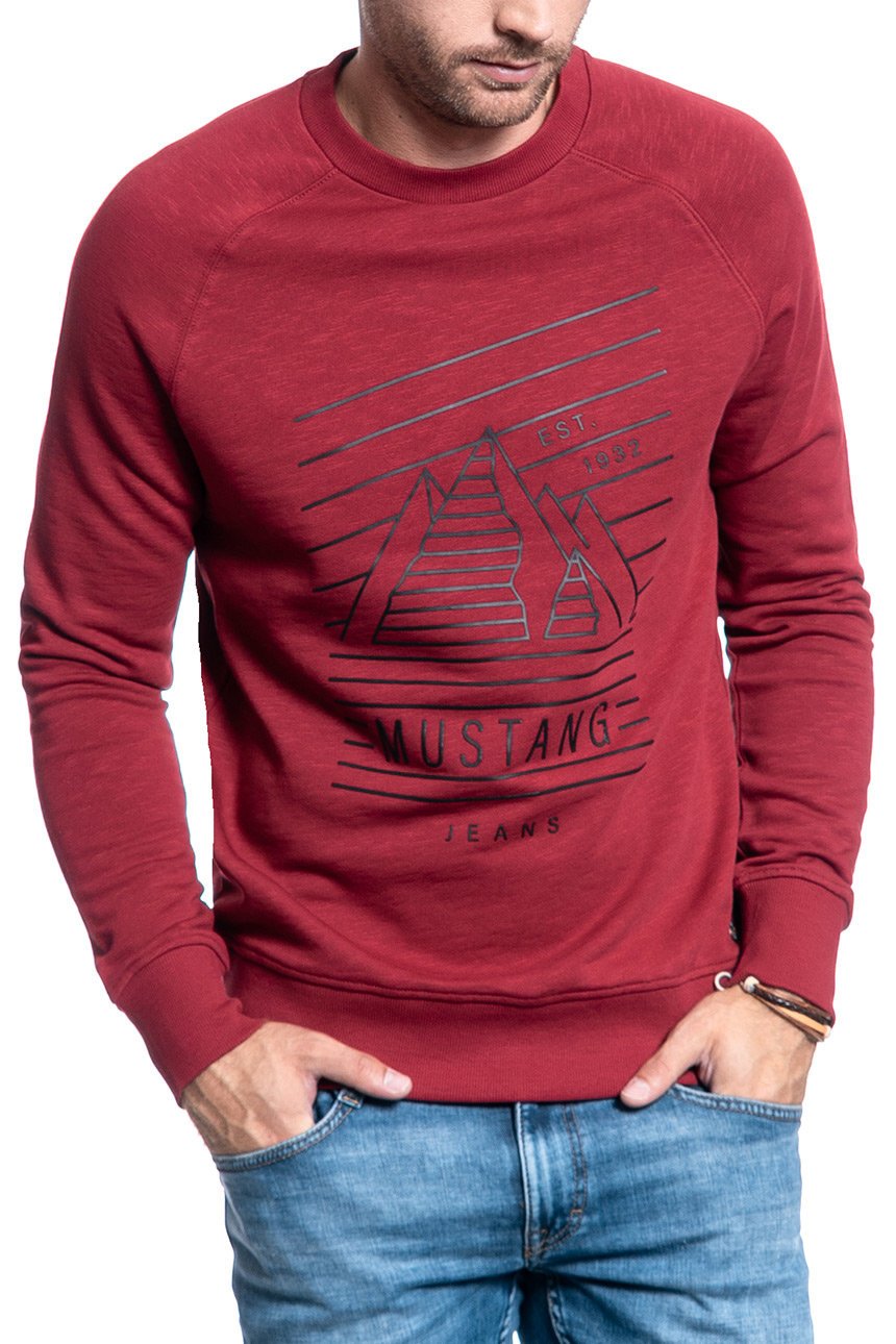 BLUZA MĘSKA MUSTANG Ben C Logo BIKING RED 1009801 7145