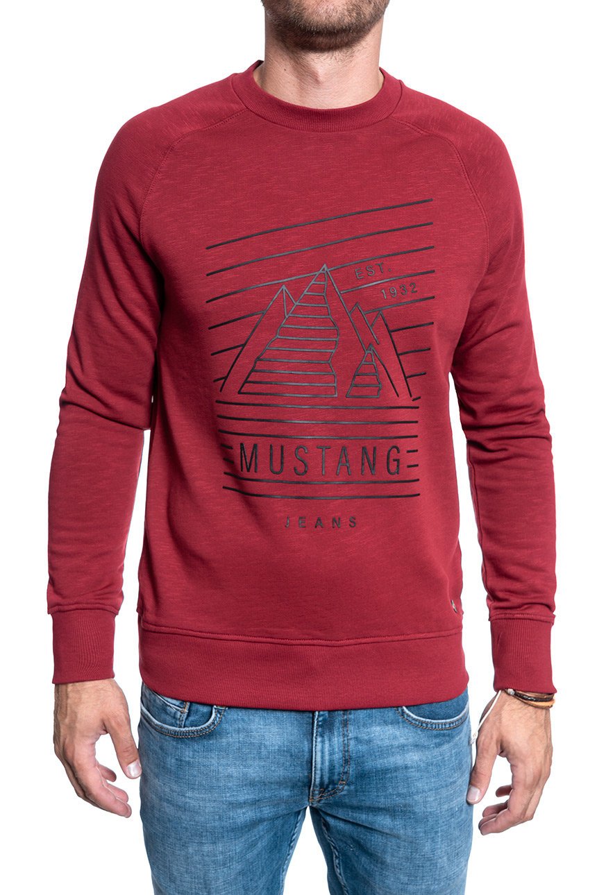 BLUZA MĘSKA MUSTANG Ben C Logo BIKING RED 1009801 7145