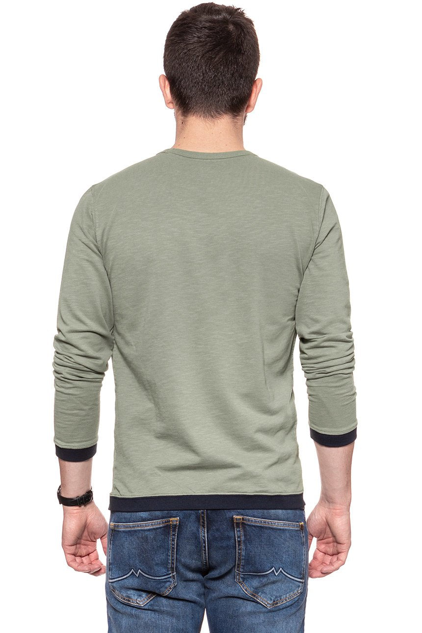 BLUZA MĘSKA LEE CREW SWEATSHIRT VETIVER GREEN REGULAR L81LGR28