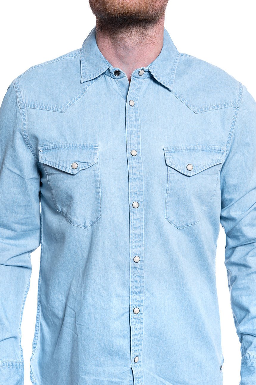 MĘSKA KOSZULA JEANSOWA MUSTANG CASPER DENIM WASH 1009896 5000 200