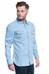 MĘSKA KOSZULA JEANSOWA MUSTANG CASPER DENIM WASH 1009896 5000 200