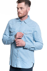 MĘSKA KOSZULA JEANSOWA MUSTANG CASPER DENIM WASH 1009896 5000 200