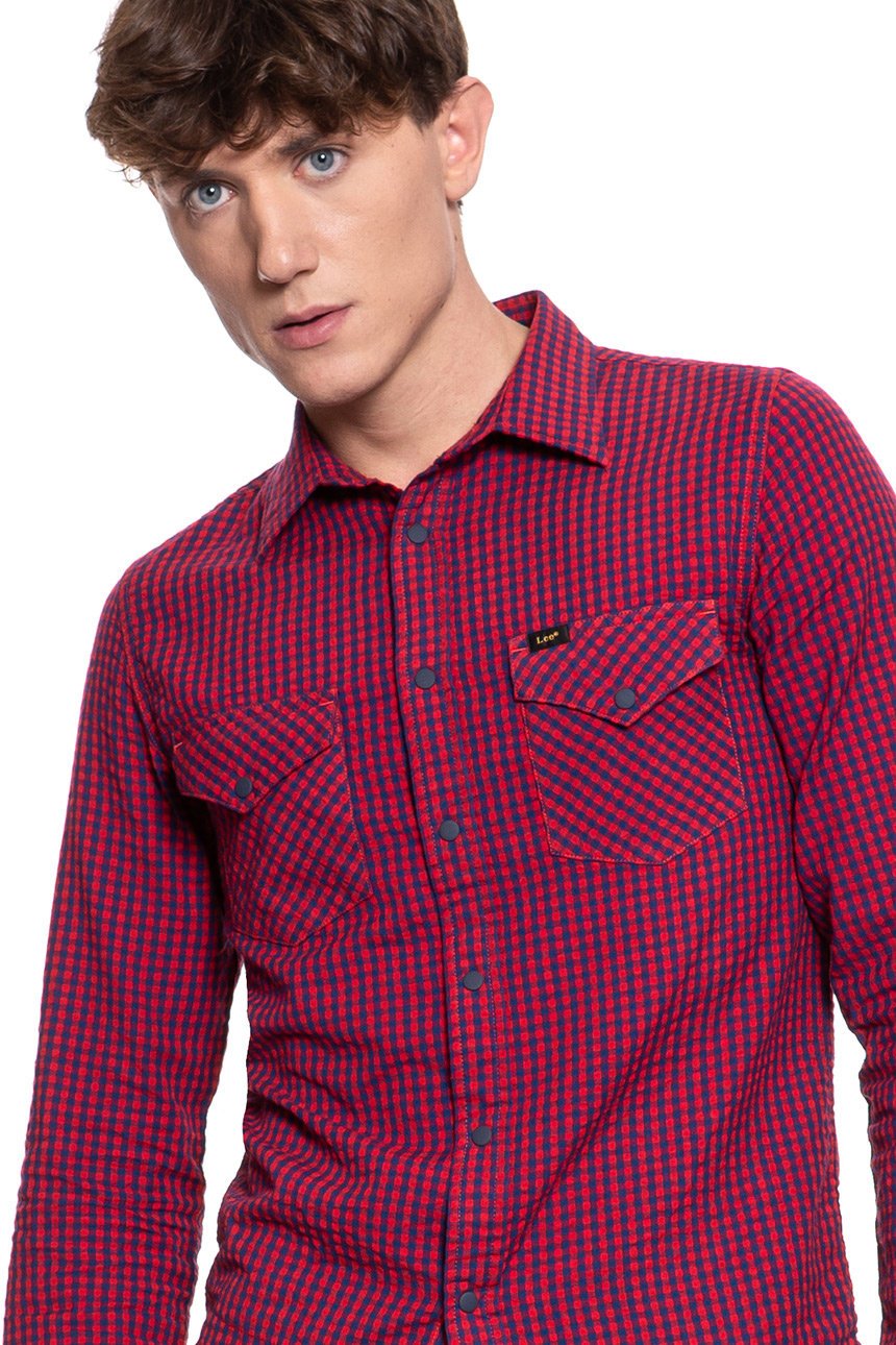 KOSZULA LEE WESTERN SHIRT BRIGHT RED L644NLEF