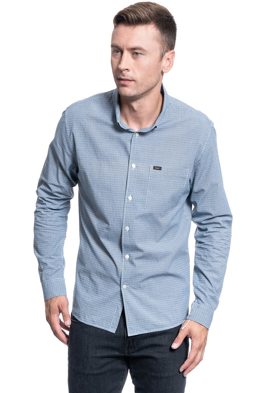 KOSZULA MĘSKA LEE REFINED SLIM BUTTON INDIGO L69XHGDK