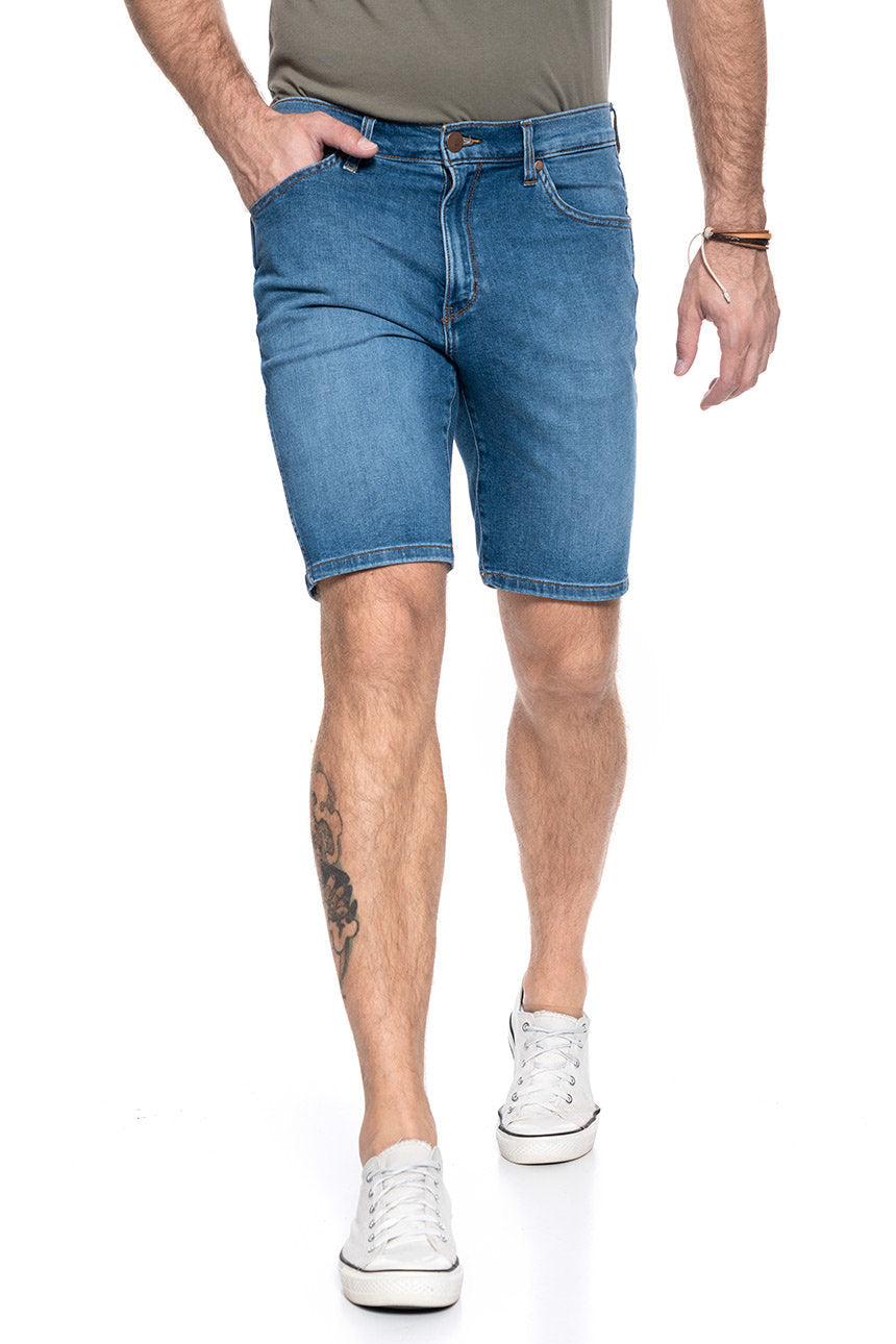 MĘSKIE SZORTY JEANSOWE WRANGLER 5 POCKET SHORT BLUE DODGE W14CFW886