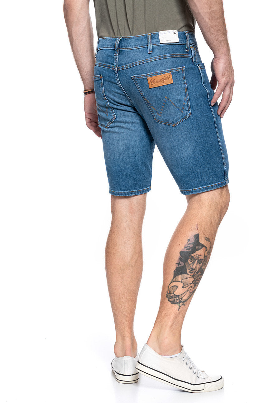 MĘSKIE SZORTY JEANSOWE WRANGLER 5 POCKET SHORT BLUE DODGE W14CFW886