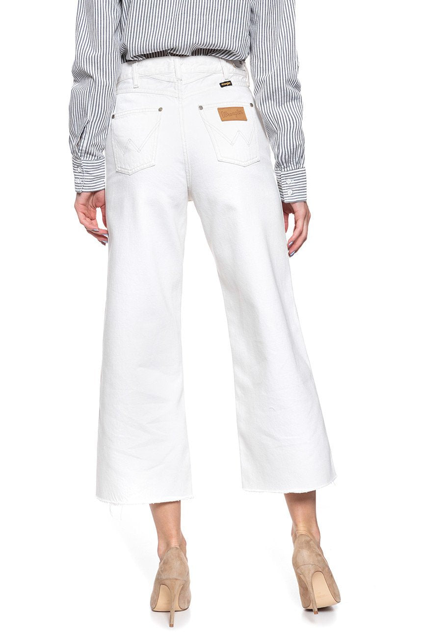 SPODNIE WRANGLER DAMSKIE WESTERN CULOTTE VINTAGE WHITE W260WMX1Y