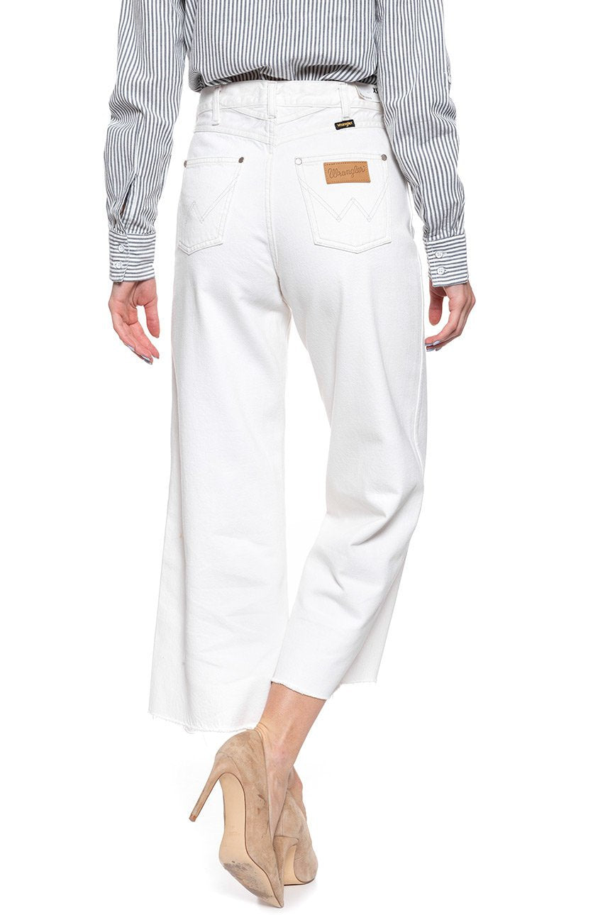 SPODNIE WRANGLER DAMSKIE WESTERN CULOTTE VINTAGE WHITE W260WMX1Y