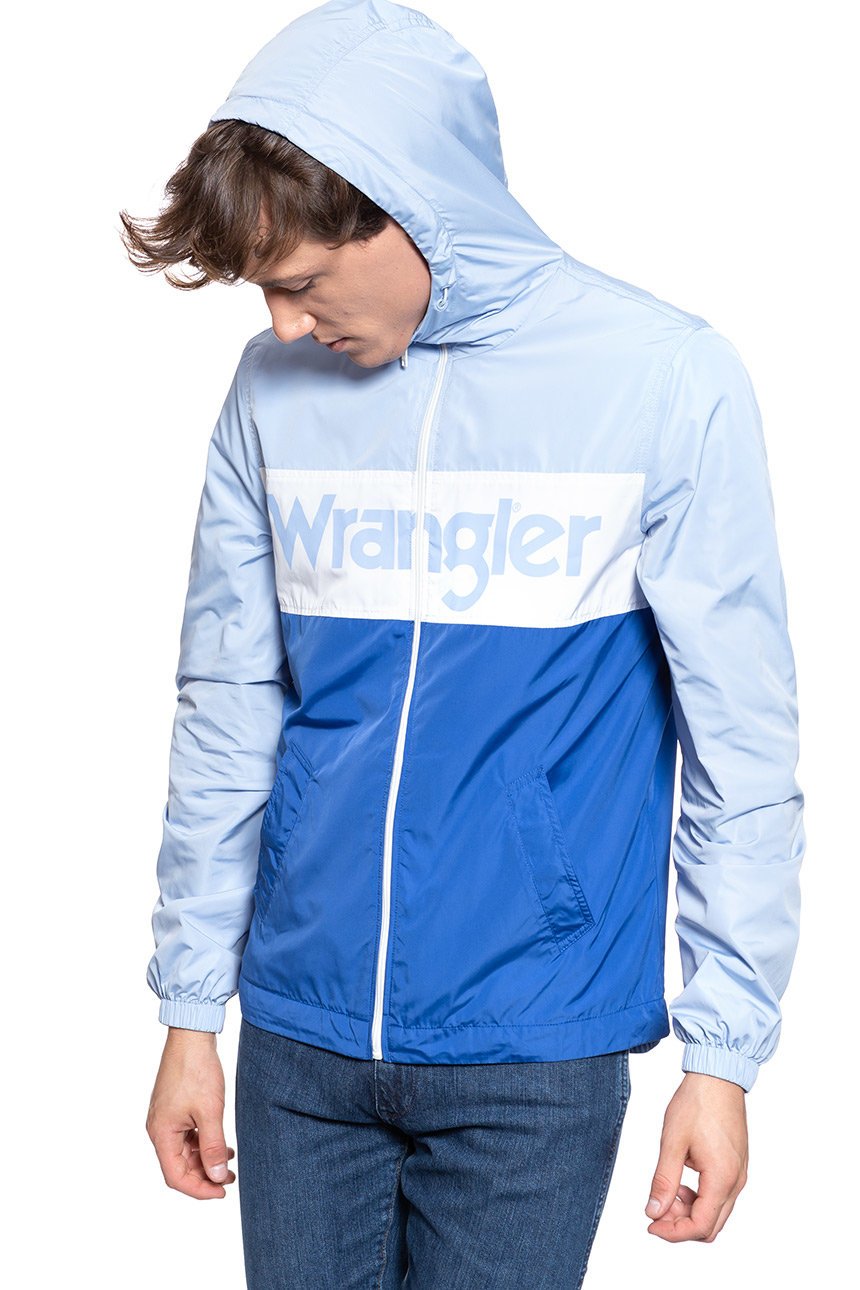 KURTKA WRANGLER WINDBREAKER CERULEAN W4707V9VT