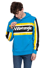 BLUZA WRANGLER B&Y HOODIE MEDITERRANEAN BLUE W6610HABR