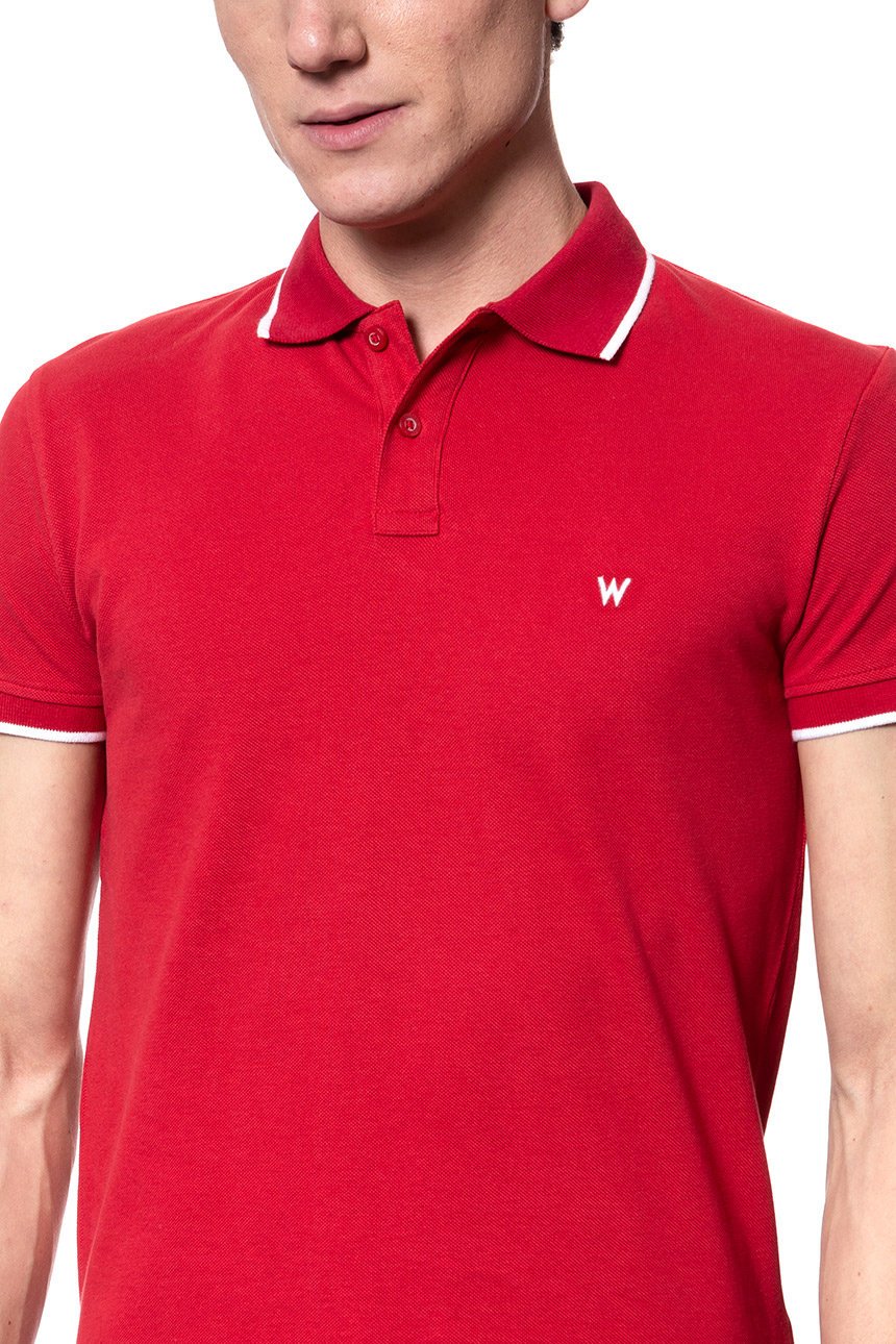 POLO WRANGLER POLO SCARLET RED W7C10K4UU