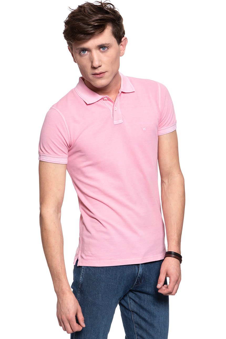 POLO WRANGLER OVERDYE POLO CAMEO PINK W7C15KQY2