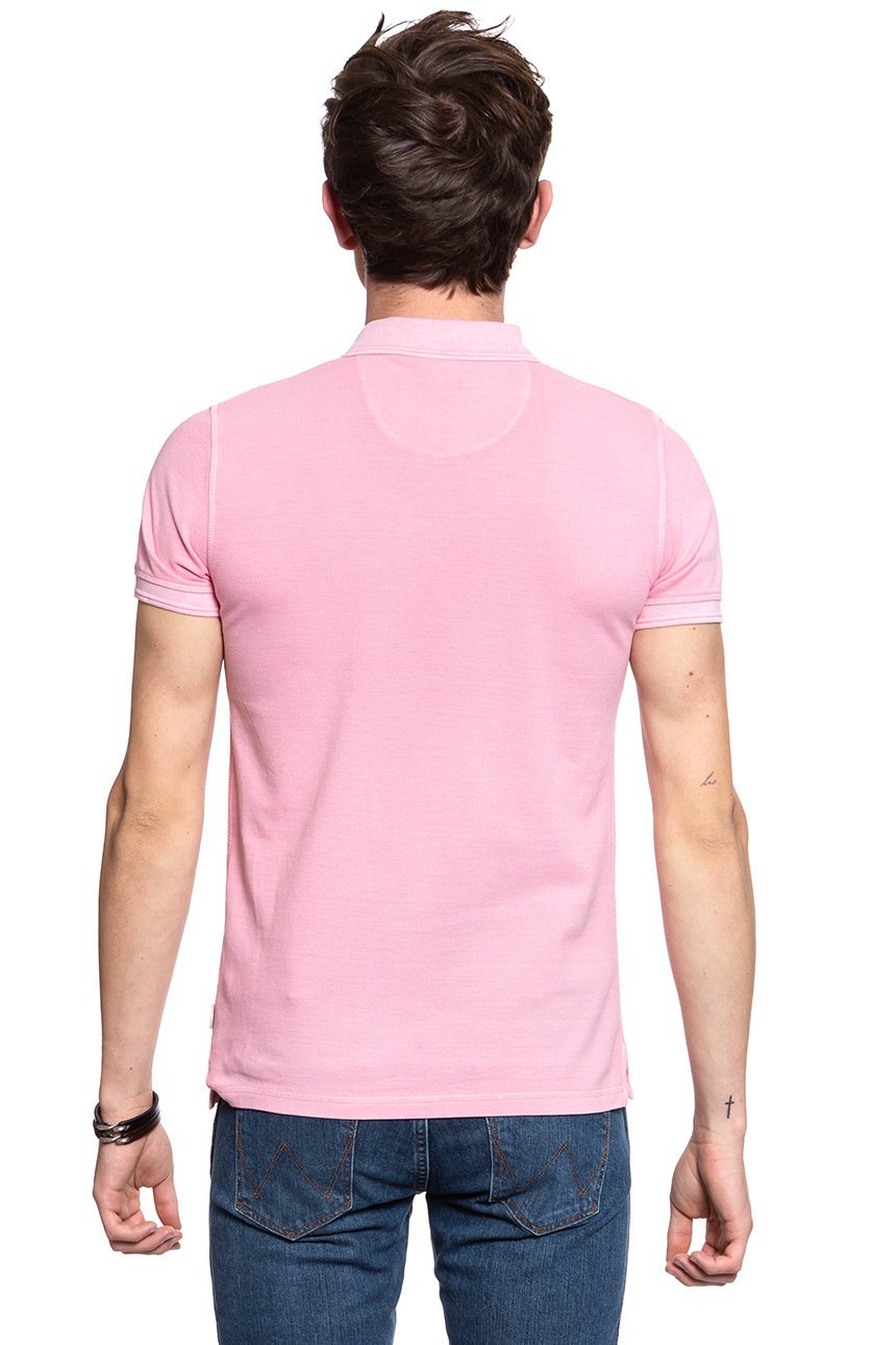 POLO WRANGLER OVERDYE POLO CAMEO PINK W7C15KQY2