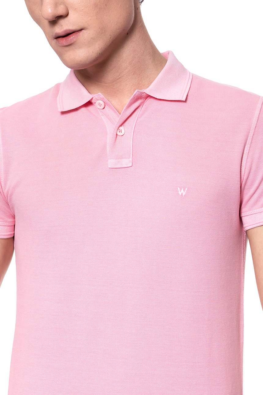 POLO WRANGLER OVERDYE POLO CAMEO PINK W7C15KQY2