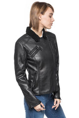 DAMSKA KURTKA SKÓRZANE TOM TAILOR FAKE SHEARLING BIKER JACKET 3721963.00.75