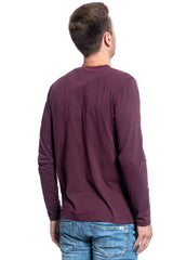 LONGSLEEVE MĘSKI MUSTANG Dyed Henley WINETASTING 1005313 8355