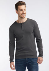 MUSTANG BASIC HENLEY MĘSKI T-SHIRT KOSZULKA Z KRÓTKIM RĘKAWEM PHANTOM 1006425 4087