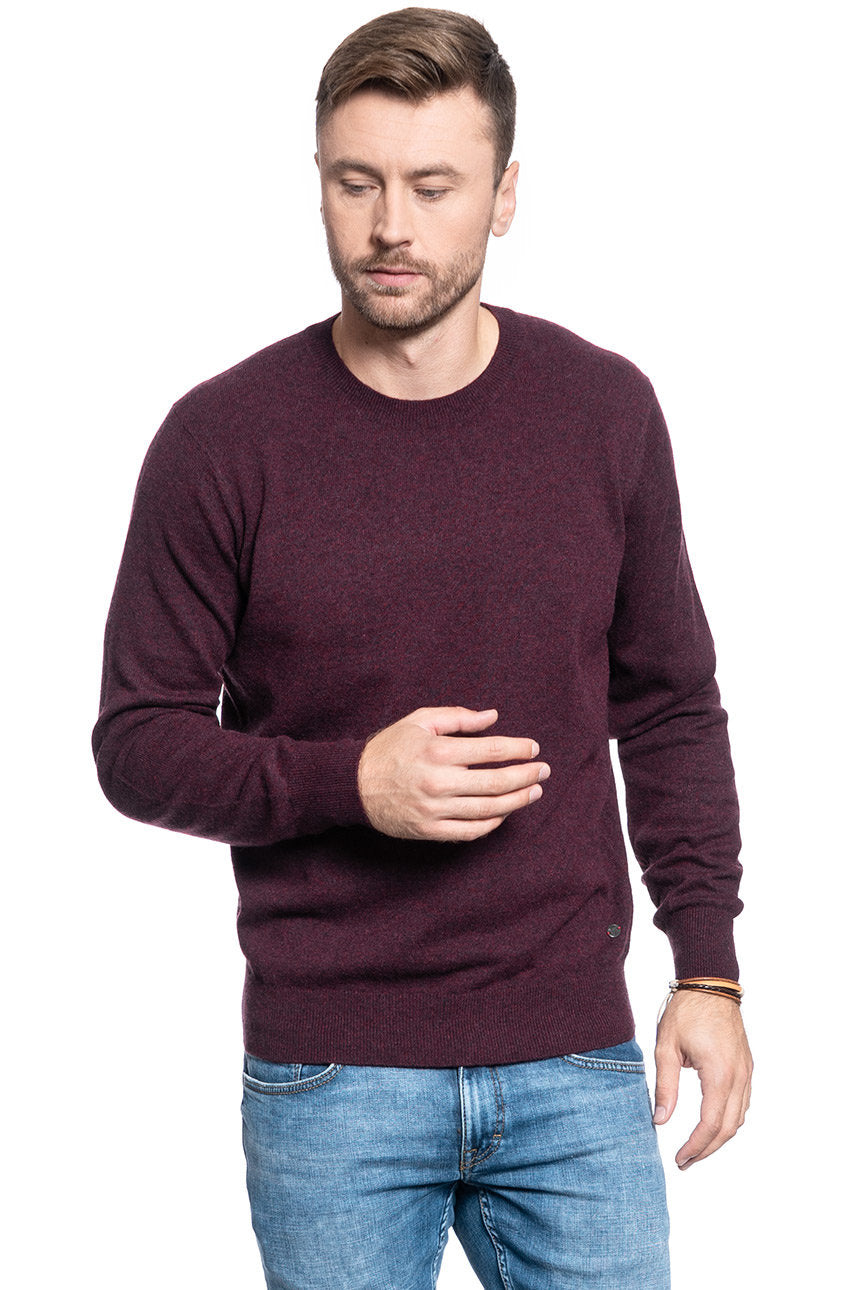 MUSTANG Plain Cosy Jumper ZINFANDEL MELANGE 1006549 7230