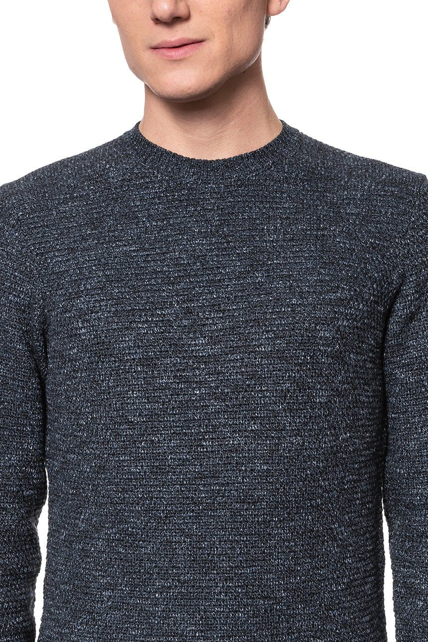 MUSTANG Muline Jumper MĘSKI SWETER KLASYCZNY DARK SAPPHIRE 1006554 4136