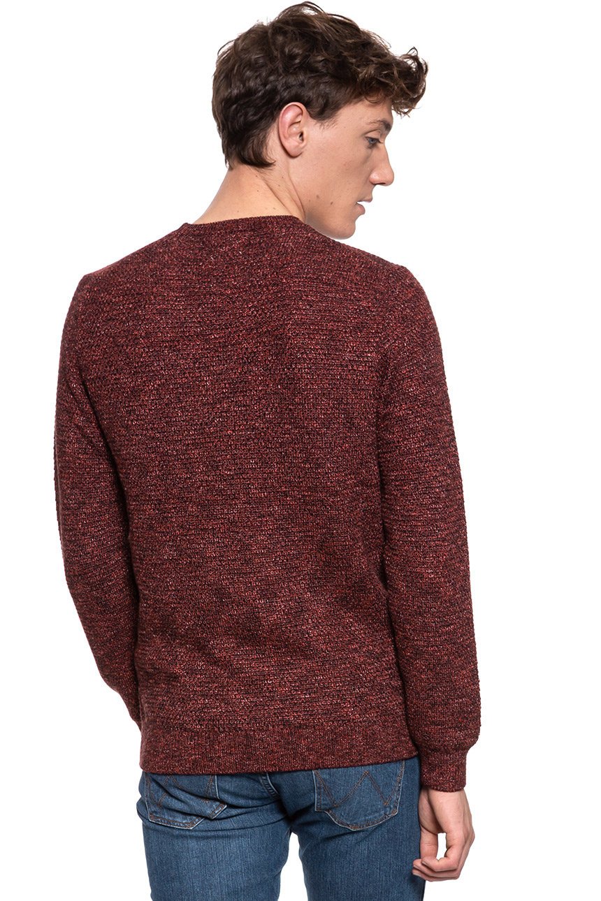 MĘSKI SWETER MUSTANG Muline Jumper GARNET 1006554 7146