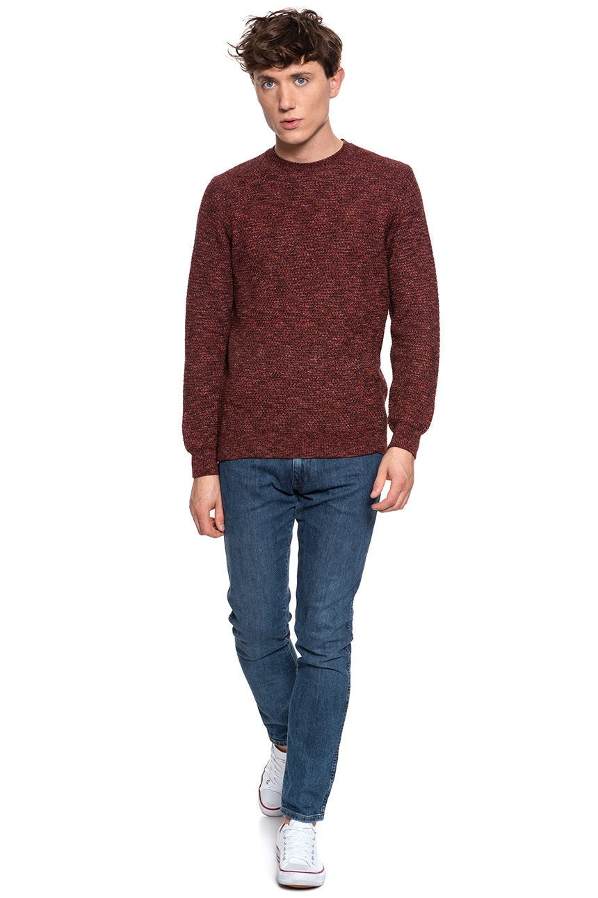 MĘSKI SWETER MUSTANG Muline Jumper GARNET 1006554 7146