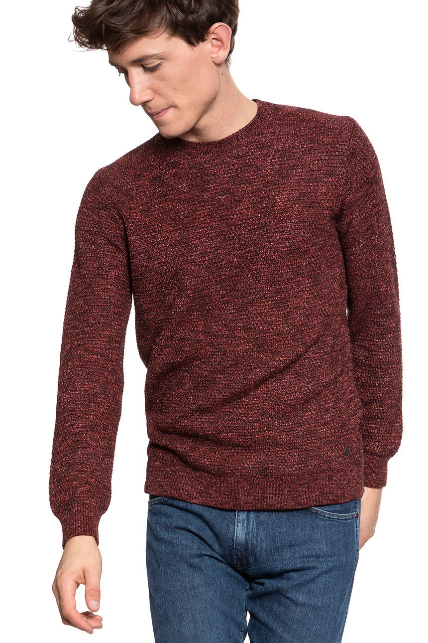 MĘSKI SWETER MUSTANG Muline Jumper GARNET 1006554 7146