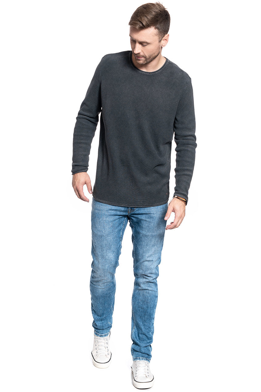 MĘSKI LONGSLEEVE MUSTANG WAFFLE JUMPER PHANTOM 1006730 4087