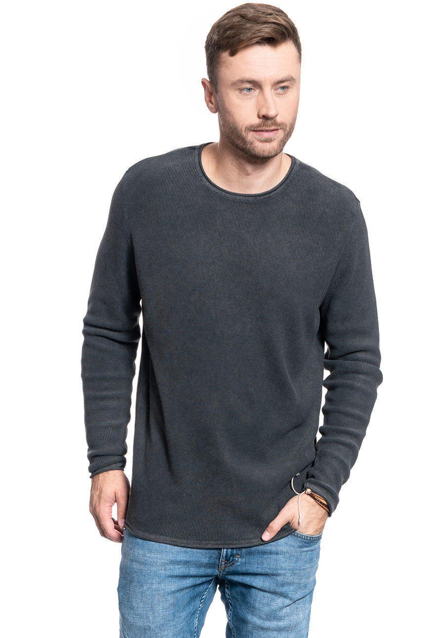 MĘSKI LONGSLEEVE MUSTANG WAFFLE JUMPER PHANTOM 1006730 4087