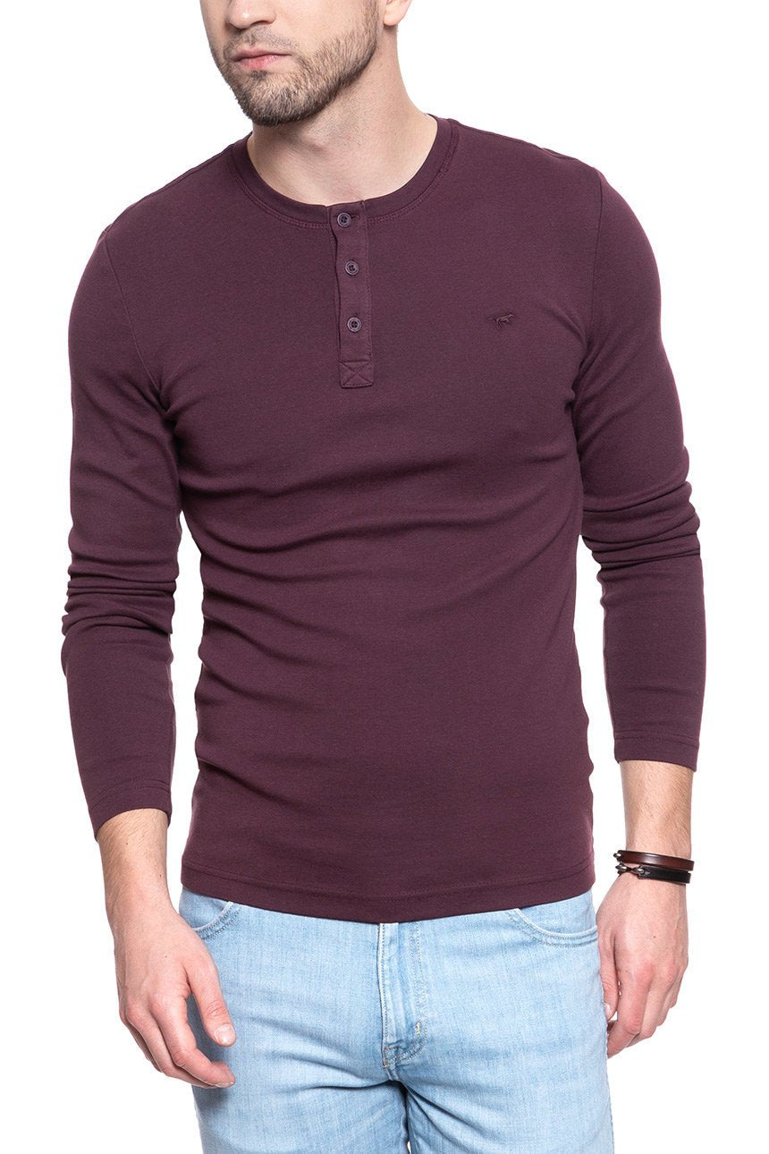 LONGSLEEVE MUSTANG Anton H Henley WINETASTING 1008662 8355