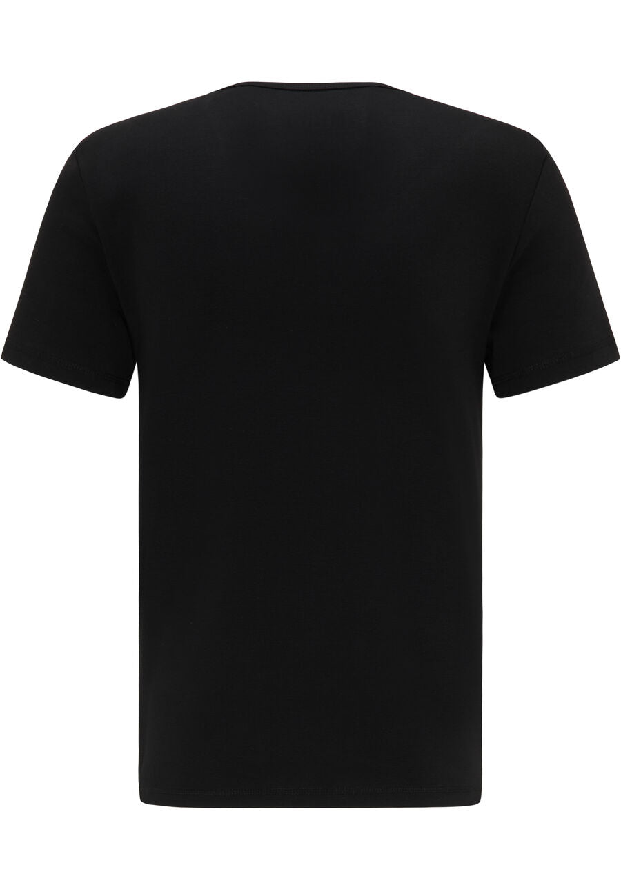 MUSTANG Aaron V Basic MĘSKA KOSZULKA T-SHIRT SLIM Black 1008814 4142