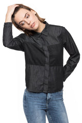 KOSZULA DAMSKA LEE COATED SHIRT BLACK L51CKETG