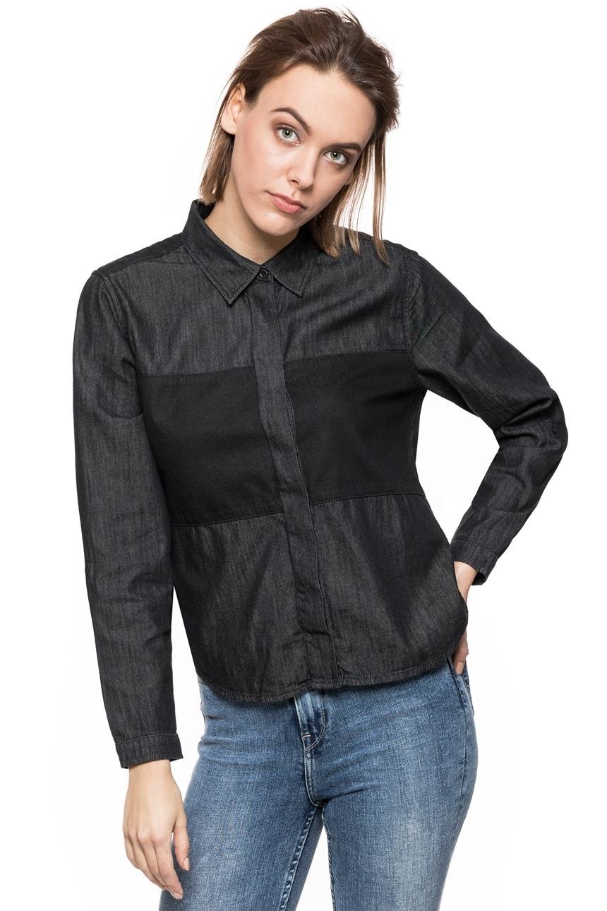 KOSZULA DAMSKA LEE COATED SHIRT BLACK L51CKETG