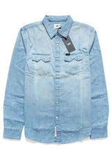 KOSZULA JEANSOWA MĘSKA LEE RIDER SHIRT SKY BLUE L856MYLB      $