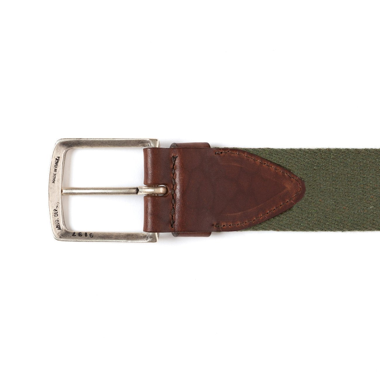 PASEK WRANGLER CANVAS BELT ARMY GREEN W0B3389V7