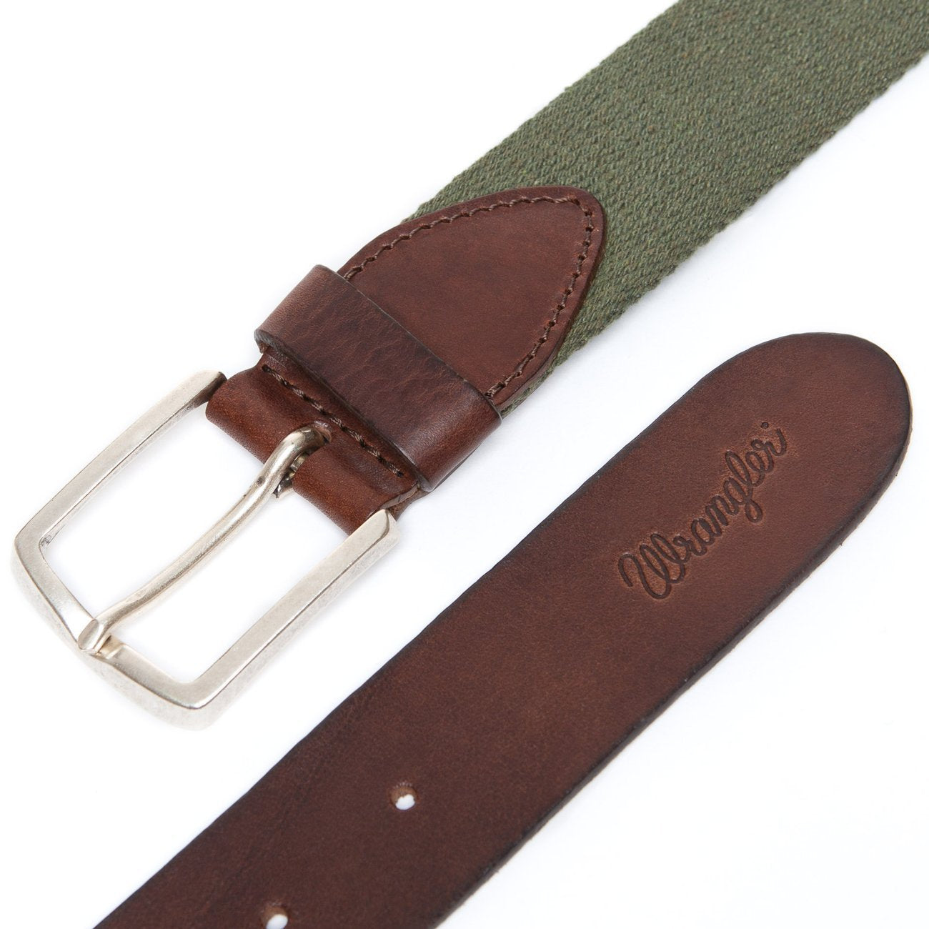 PASEK WRANGLER CANVAS BELT ARMY GREEN W0B3389V7