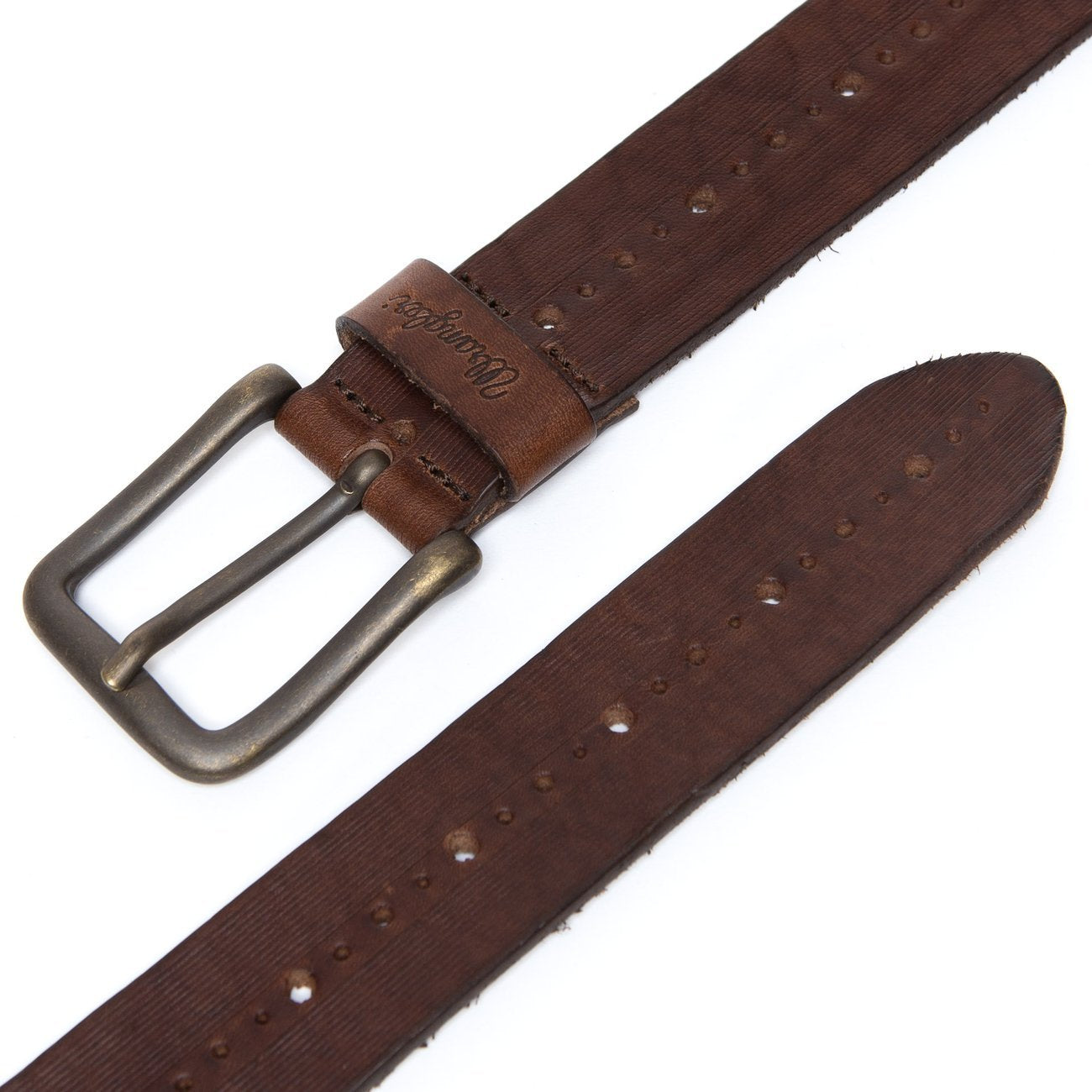 PASEK WRANGLER PERFORATED BELT BROWN W0B5U1X85